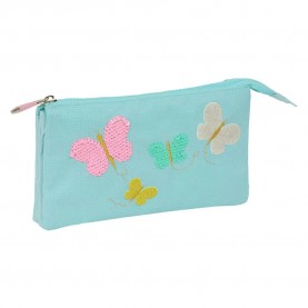 канцеларски,принадлежности,safta,triple,moos,butterflies,pencil,case,multicolor,(multicolor)