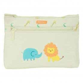 канцеларски,принадлежности,safta,with,two,big,cremalleras,easy,to,clean,preschool,selva,pencil,case,yellow,(multicolor)