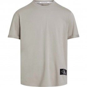 тениска,мъжки,тениски,calvin,klein,jeans,badge,short,sleeve,t,shirt,elephant,skin,(beige)
