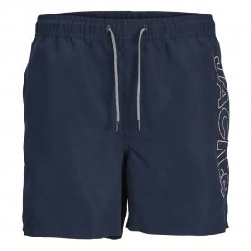 Бански гащета Jack & jones Fiji Double Logo swimming shorts - Blue (Navy Blazer) бански,гащета,детски,бански,костюми,jack,&,jones,fiji,double,logo,swimming,shorts,blue,(navy,blazer)