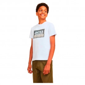 Тениска Jack & jones Logan short sleeve T-shirt - White (White) тениска,детски,тениски,jack,&,jones,logan,short,sleeve,t,shirt,white,(white)