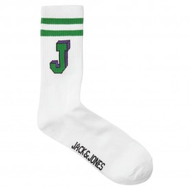 чорапи,мъжки,чорапи,jack,&,jones,single,j,tennis,socks,white,detail,green,stripes,(white)