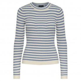 блуза,дамски,пуловери,дамски,плетени,дрехи,pieces,crista,17115047,sweater,faded,denim,stripes,birch,(blue)