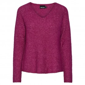 блуза,дамски,пуловери,дамски,плетени,дрехи,pieces,ellen,v,neck,sweater,pink,(festival,fuchsia)