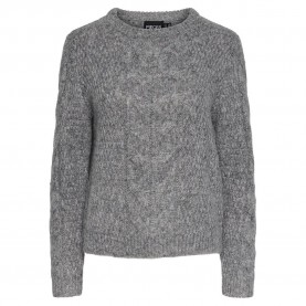 блуза,дамски,пуловери,дамски,плетени,дрехи,pieces,nina,sweater,grey,(medium,grey,melange)