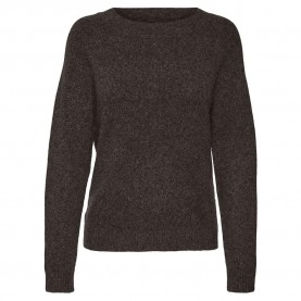 блуза,дамски,пуловери,дамски,плетени,дрехи,vero,moda,doffy,sweater,chocolate,torte,detail,w,black,melange,(brown)