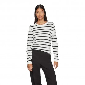 блуза,дамски,пуловери,дамски,плетени,дрехи,vila,dalo,sweater,white,(white,alyssum,stripes,black)