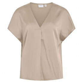 дамски,блузи,дамски,ризи,vila,ellette,short,sleeve,blouse,beige,(cement)