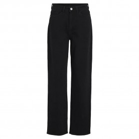 дънки,дамски,панталони,vila,kelly,jaf,straight,fit,high,waist,jeans,black,denim,detail,vil,221,(black)
