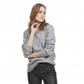 блуза,дамски,пуловери,дамски,плетени,дрехи,vila,ril,sweater,grey,(medium,grey,melange)