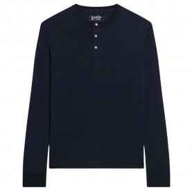 Тениска Superdry Merchant Grandad long sleeve T-shirt - Blue (Eclipse Navy) тениска,мъжки,тениски,дамски,тениски,superdry,merchant,grandad,long,sleeve,t,shirt,blue,(eclipse,navy)