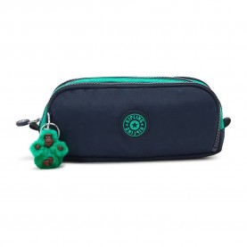 Kipling Gitroy pencil case - Blue (Blue Green Block) ученически,принадлежности,kipling,gitroy,pencil,case,blue,(blue,green,block)