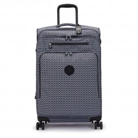 куфари,kipling,new,youri,spin,m,70l,trolley,bag,signature,print,(grey)
