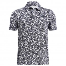 Under armour golf Playoff Printed junior short sleeve polo - Grey (Midnight Navy) детски,блузи,с,яка,under,armour,golf,playoff,printed,junior,short,sleeve,polo,grey,(midnight,navy)
