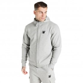 блуза,мъжки,пуловери,siksilk,essential,funnel,neck,full,zip,sweatshirt,grey,(grey,marl)