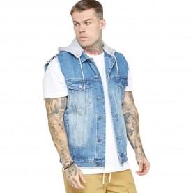 потник,мъжки,потници,siksilk,rinse&denim,vest,blue,(blue)