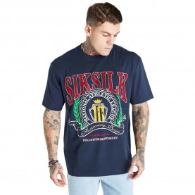 тениска,мъжки,тениски,siksilk,varsity,oversized,short,sleeve,t,shirt,blue,(navy)
