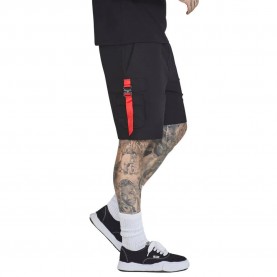 къси,панталони,мъжки,панталони,siksilk,flight,cargo,shorts,black
