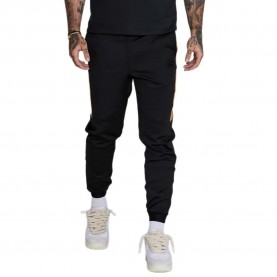 анцуг,мъжки,панталони,siksilk,muscle,fit,branded,contrast,colour,side,panel,joggers,black