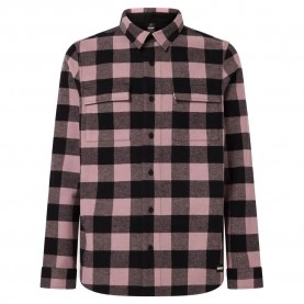 карирана,риза,мъжки,ризи,oakley,bear,cozy,flannel,long,sleeve,shirt,toadstool,black,check,(black,pink)