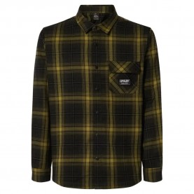 карирана,риза,мъжки,ризи,oakley,butter,flannel,long,sleeve,shirt,black,(black,fern,check)