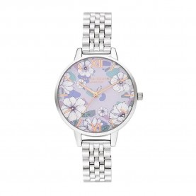Часовник Olivia burton OB16AN05 woman watch - Silver (Silver / Silver / Lilac) часовник,часовници,olivia,burton,ob16an05,woman,watch,silver,(silver,silver,lilac)
