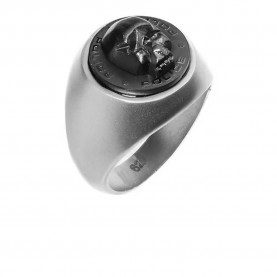 бижутерия,police,pj26579rsu026,ring,silver,(grey)