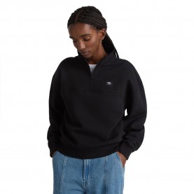 поларена,блуза,дамски,блузи,vans,leighton,fleece,mock,neck,half,zip,sweatshirt,black