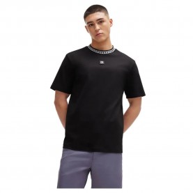 Тениска HUGO Deternal short sleeve T-shirt - Black (Black) тениска,мъжки,тениски,hugo,deternal,short,sleeve,t,shirt,black,(black)