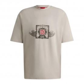 тениска,мъжки,тениски,hugo,deytimo,short,sleeve,t,shirt,light,pastel,grey,(beige)