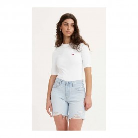 тениска,дамски,тениски,levi´s,®,luca,slim,short,sleeve,t,shirt,neutrals,(white)