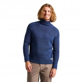 Блуза Slam Seawool high neck sweater - Blue (Storm Blue Melange) блуза,мъжки,пуловери,дамски,пуловери,slam,seawool,high,neck,sweater,blue,(storm,blue,melange)