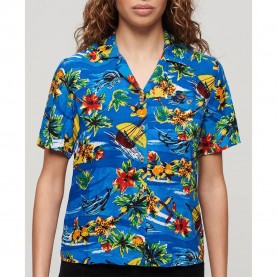 риза,с,къс,ръкав,дамски,блузи,дамски,ризи,superdry,beach,resor,short,sleeve,shirt,blue,dolphin,ocean,(multicolor)