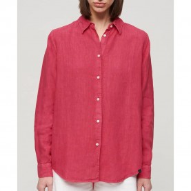 риза,с,дълъг,ръкав,дамски,блузи,дамски,ризи,superdry,casual,linen,boyfriend,long,sleeve,shirt,pink,(electric,pink)