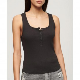 тениска,дамски,тениски,superdry,essential,button,down,sleeveless,t,shirt,bison,black,(black)
