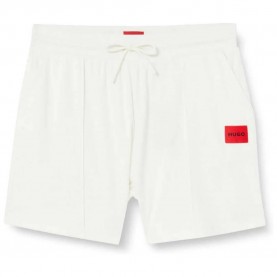 Къси панталони HUGO Dina 10252778 shorts - White (Natural) къси,панталони,мъжки,панталони,дамски,панталони,hugo,dina,10252778,shorts,white,(natural)
