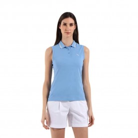 Chervo Amaca Woman Sleeveless Polo - Blue (Light Blue) дамски,блузи,с,яка,chervo,amaca,woman,sleeveless,polo,blue,(light,blue)