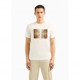 тениска,мъжки,тениски,armani,exchange,3dzthv,zjbyz,short,sleeve,t,shirt,beige,(off,white)