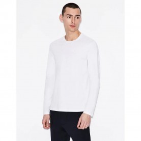 тениска,мъжки,тениски,armani,exchange,8nzm77,zja5z,long,sleeve,t,shirt,white