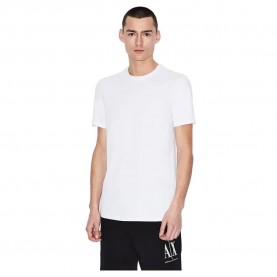 тениска,мъжки,тениски,armani,exchange,8nzt84,z8m9z,short,sleeve,v,neck,t,shirt,white