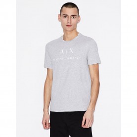 тениска,мъжки,тениски,armani,exchange,8nztcj,z8h4z,short,sleeve,v,neck,t,shirt,grey