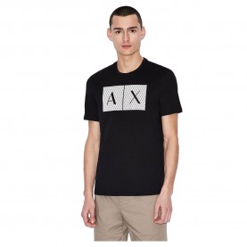 тениска,мъжки,тениски,armani,exchange,8nztck,z8h4z,short,sleeve,v,neck,t,shirt,black