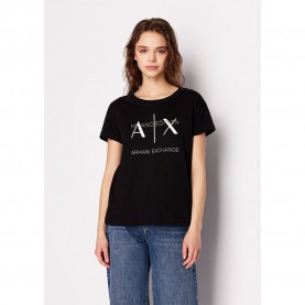 тениска,дамски,тениски,armani,exchange,3dyt36,yj3rz,short,sleeve,t,shirt,black