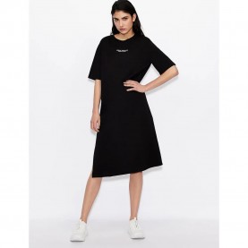 рокля,дамски,поли,и,рокли,armani,exchange,8nyacf,yjg3z,short,sleeve,dress,black