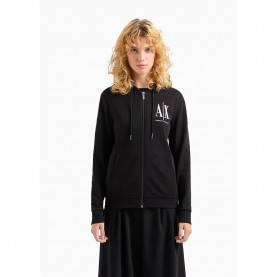 блуза,дамски,блузи,armani,exchange,8nym22,yj68z,full,zip,sweatshirt,black