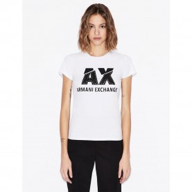 тениска,дамски,тениски,armani,exchange,8nyt86,y8c7z,short,sleeve,t,shirt,white