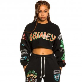 блуза,дамски,блузи,grimey,destroy,all,fear,sweatshirt,black