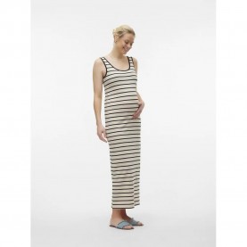 рокля,дамски,поли,и,рокли,mamalicious,eva,yd,maxi,sleeveless,long,dress,french,oak,stripes,yd,black,(brown)