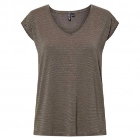 тениска,дамски,тениски,pieces,billo,lurex,stripes,short,sleeve,t,shirt,brown,(morel,detail,lurex,gold)