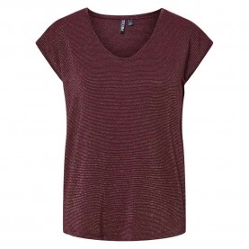 тениска,дамски,тениски,pieces,billo,lurex,stripes,short,sleeve,t,shirt,tawny,port,detail,lurex,gold,(red)